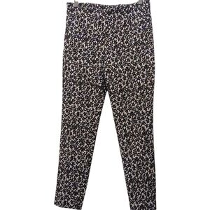 Jules & Leopold -NWOT, Black & White Straight Leg Pants, Raised Floral Pattern